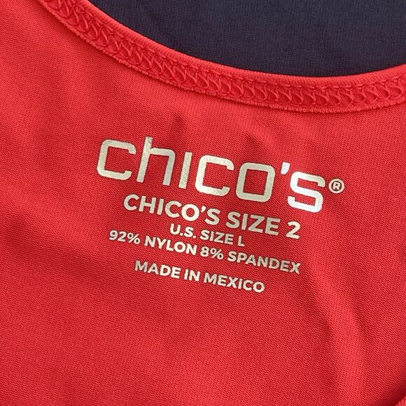 CHICO’S Microfiber Tank Top Shirt LOT OF 3! Size 2 Large Blue White Pink NEW - Picture 5 of 9